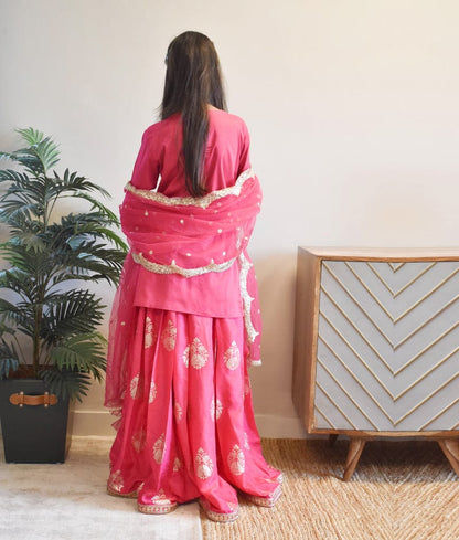 Manufactured by FAYON KIDS (Noida, U.P) Hot Pink Kurti with Lehenga for Girls