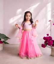 Manufactured by FAYON KIDS (Noida, U.P) Lilac Brocade Choli with Lehenga