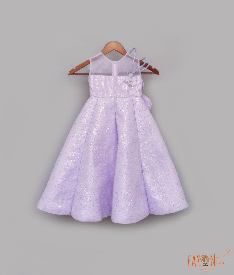Manufactured by FAYON KIDS (Noida, U.P) Lilac Embroidered Gown