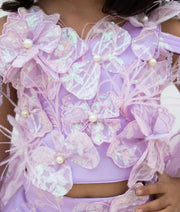 Lilac Embroidered Lehenga Set