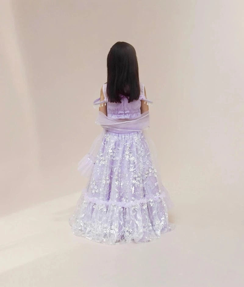 Manufactured by FAYON KIDS (Noida, U.P) Lilac lehenga Choli Set
