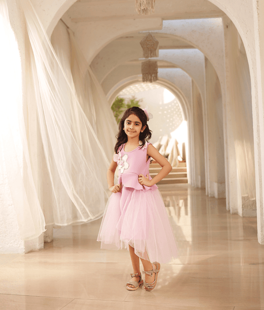 Manufactured by FAYON KIDS (Noida, U.P) Lilac Neoprene Dress for Girls