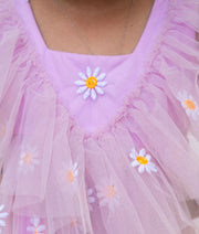 Lilac Bloom Net Dress
