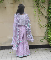 Lilac Printed Top with Sharara