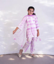 Manufactured by FAYON KIDS (Noida, U.P) Lilac Tie & Dye Kurti with Pant