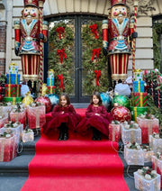 Maroon Sequin High Low Frock for Girls