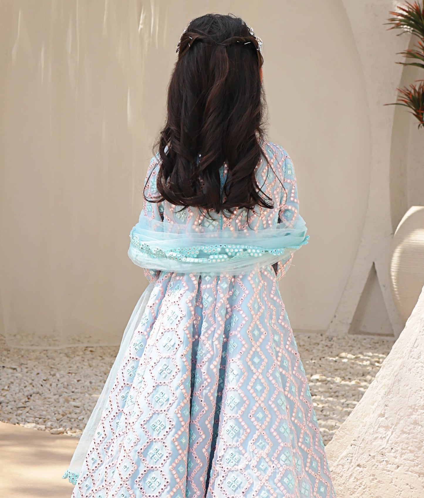 Manufactured by FAYON KIDS (Noida, U.P) Mirror Embroidered Anarkali