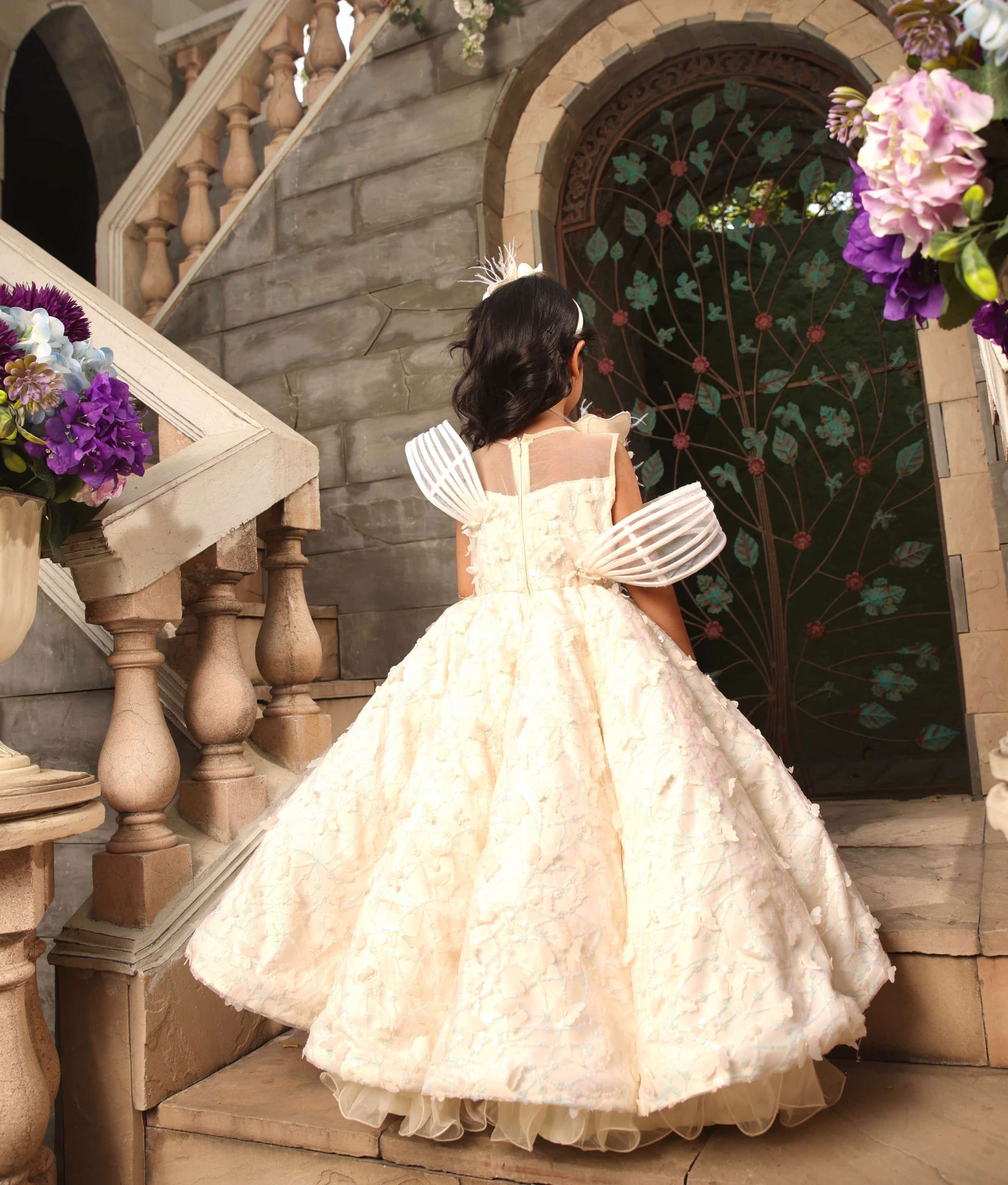 Off-white Butterfly Gown