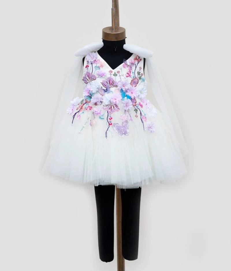 Off white Embroidered Frock