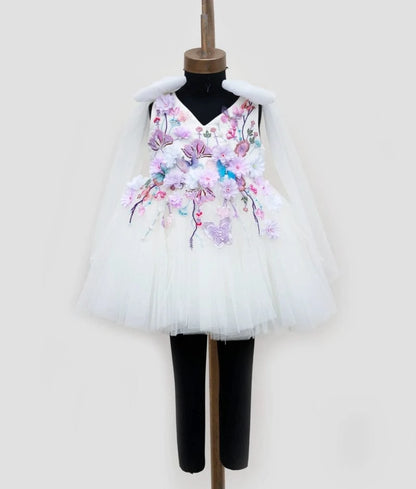 Off white Embroidered Frock