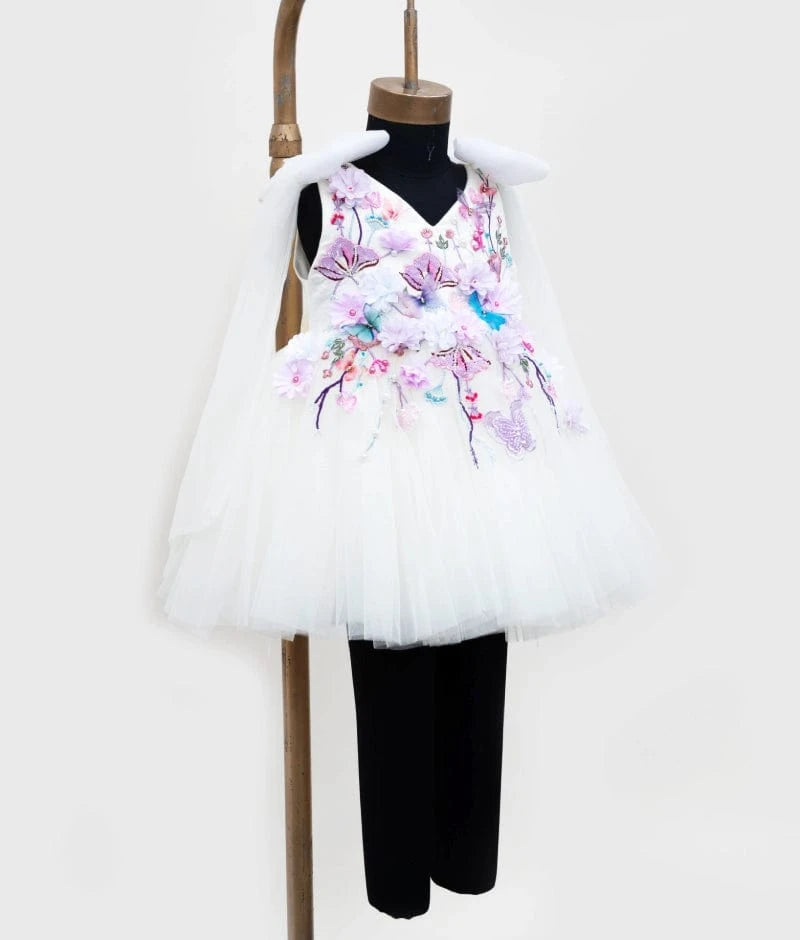 Off white Embroidered Frock