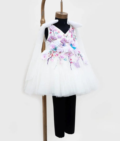 Off white Embroidered Frock