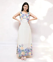 Manufactured by FAYON KIDS (Noida, U.P) Off-White Printed Dress