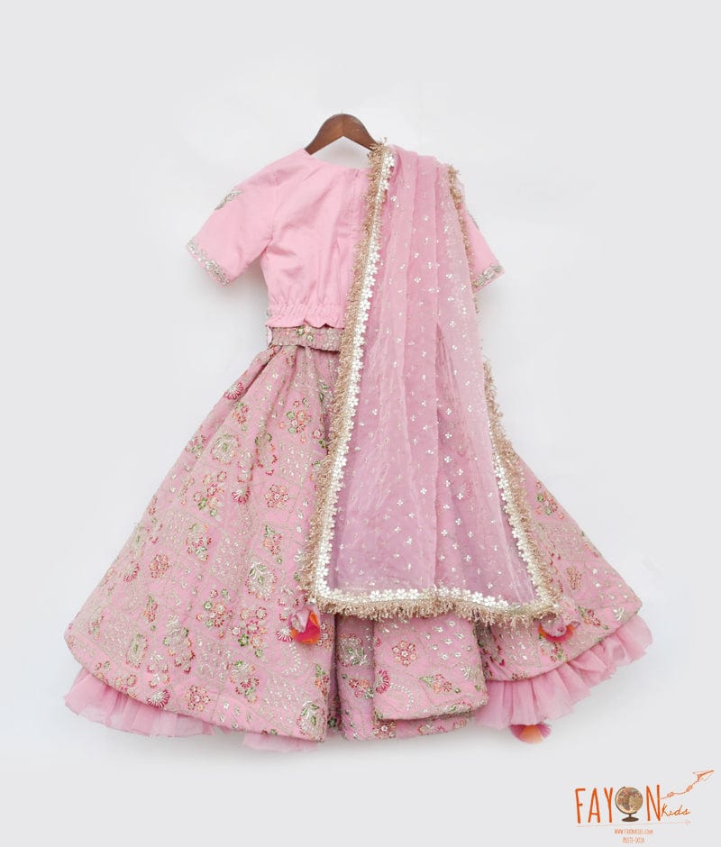 Manufactured by FAYON KIDS (Noida, U.P) Onine Pink Lehenga Choli Set