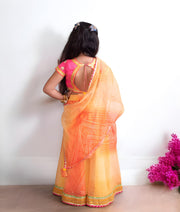 Manufactured by FAYON KIDS (Noida, U.P) Orange Organza Lehenga Choli Set