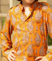 Manufactured by FAYON KIDS (Noida, U.P) Orange Printed Kurta with Salwar