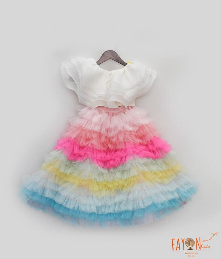 Ombre Chic Crop Top Set
