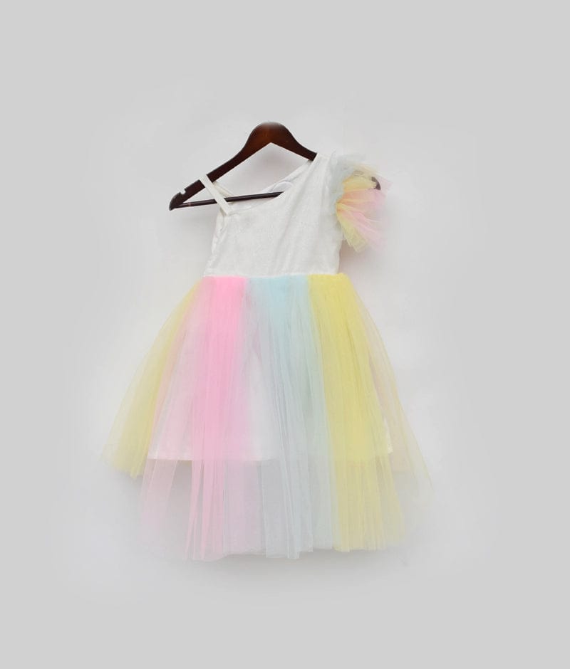 Manufactured by FAYON KIDS (Noida, U.P) Pastel Net Layer Dress