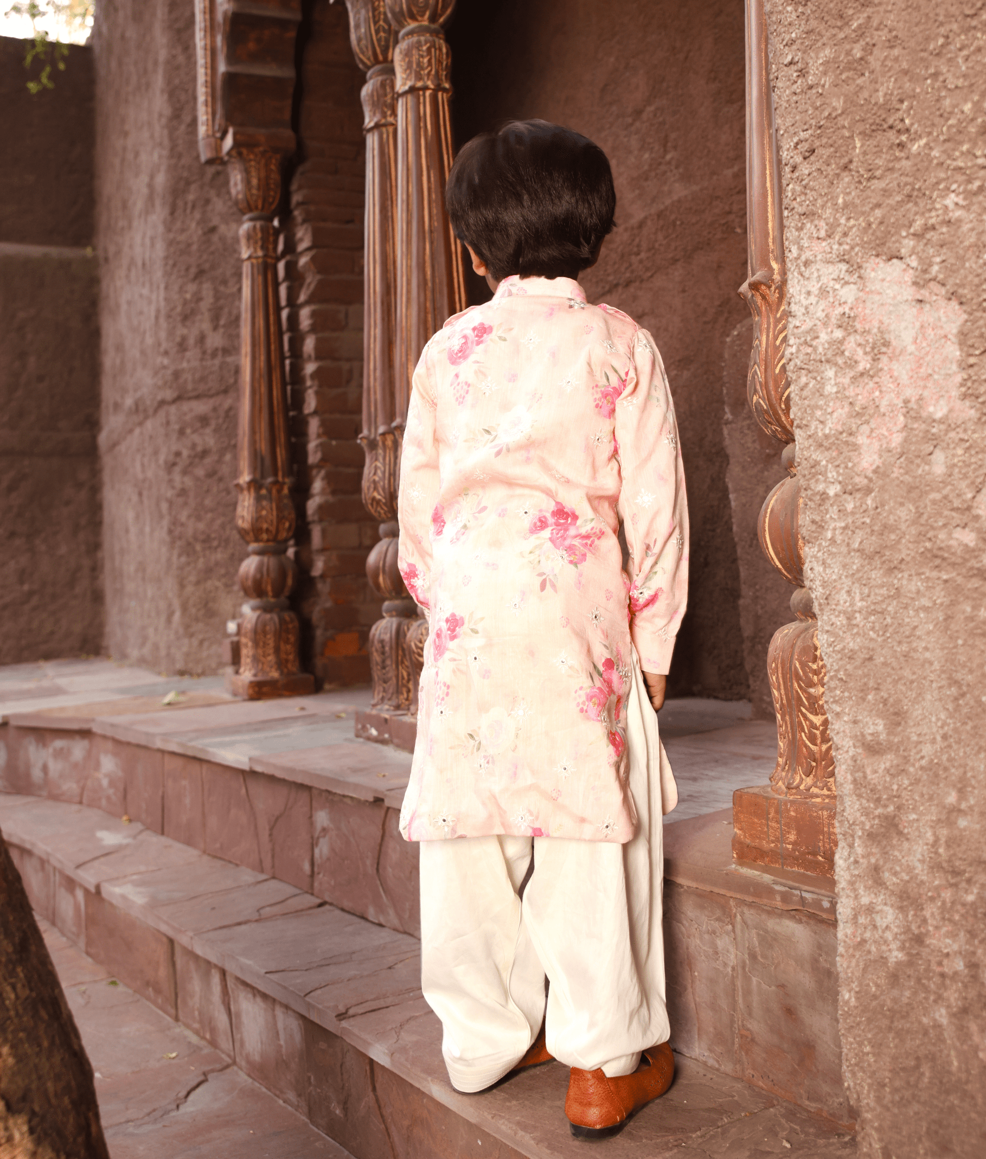 Manufactured by FAYON KIDS (Noida, U.P) Peach Kurta Salwar Set