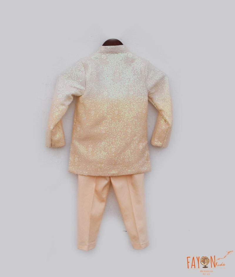 Peach Ombre Bandgala set