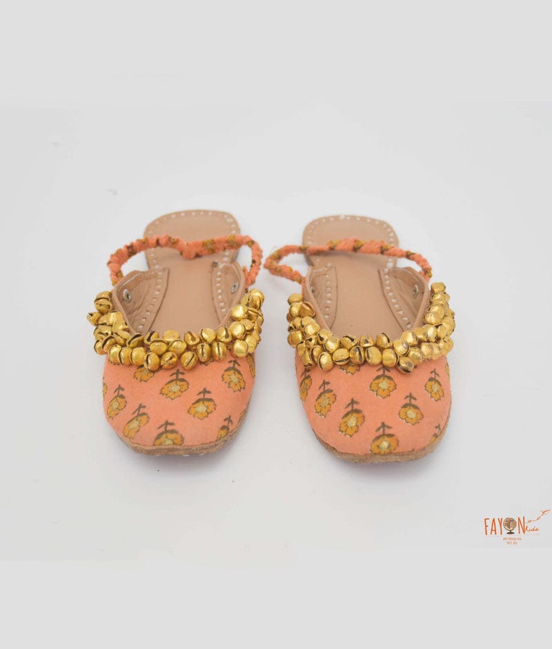 Manufactured by FAYON KIDS (Noida, U.P) Peach Printed Jutti