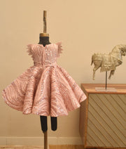 Manufactured by FAYON KIDS (Noida, U.P) Peach Sequence Gown