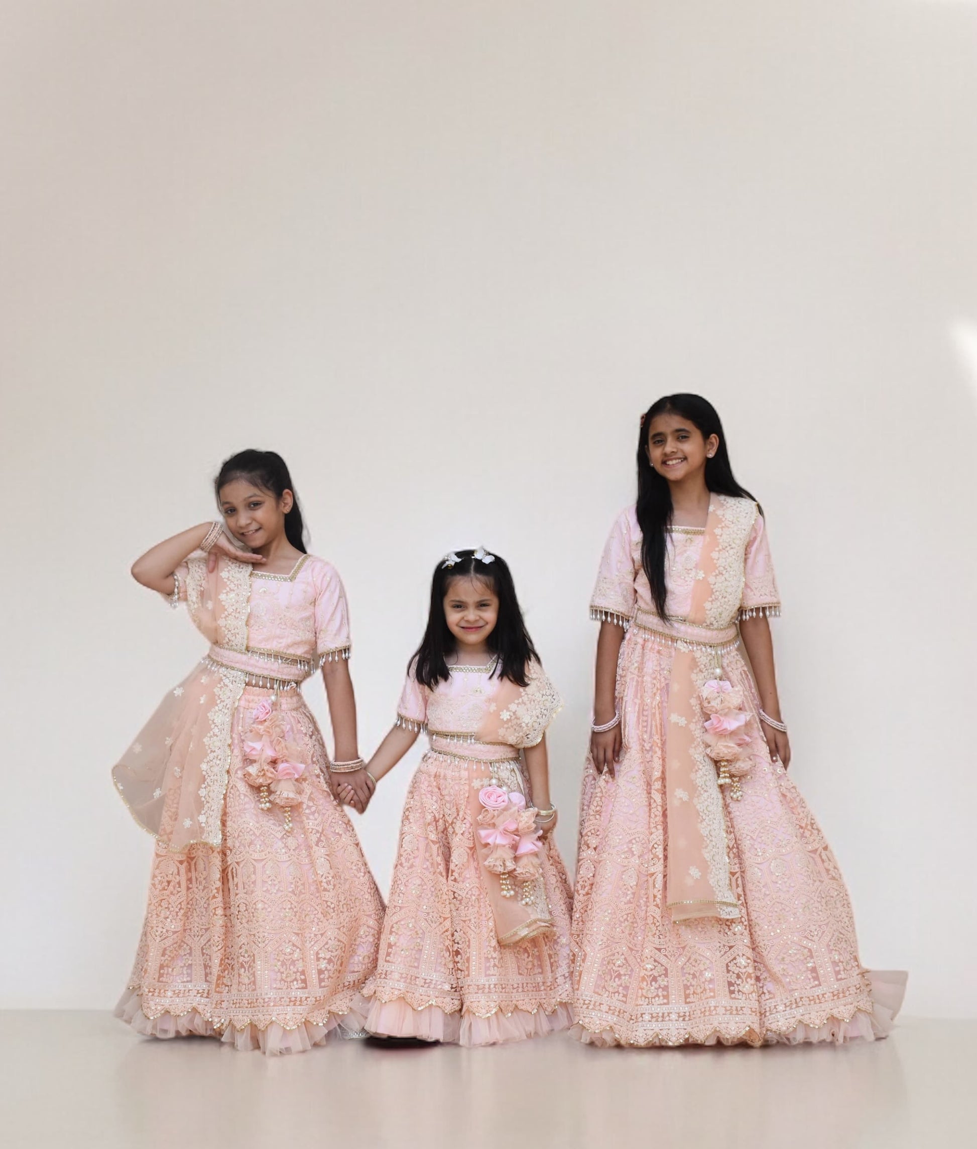Peach Thread Lehenga Choli
