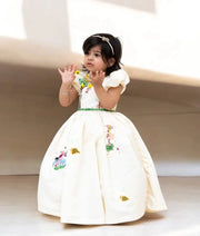 Pearl Whirl Satin Gown