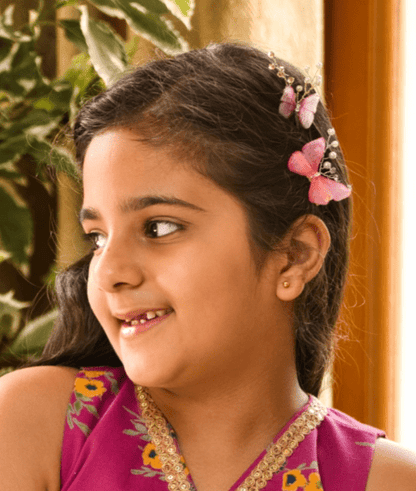 Manufactured by FAYON KIDS (Noida, U.P) Pink Butterfly Hair Accessory