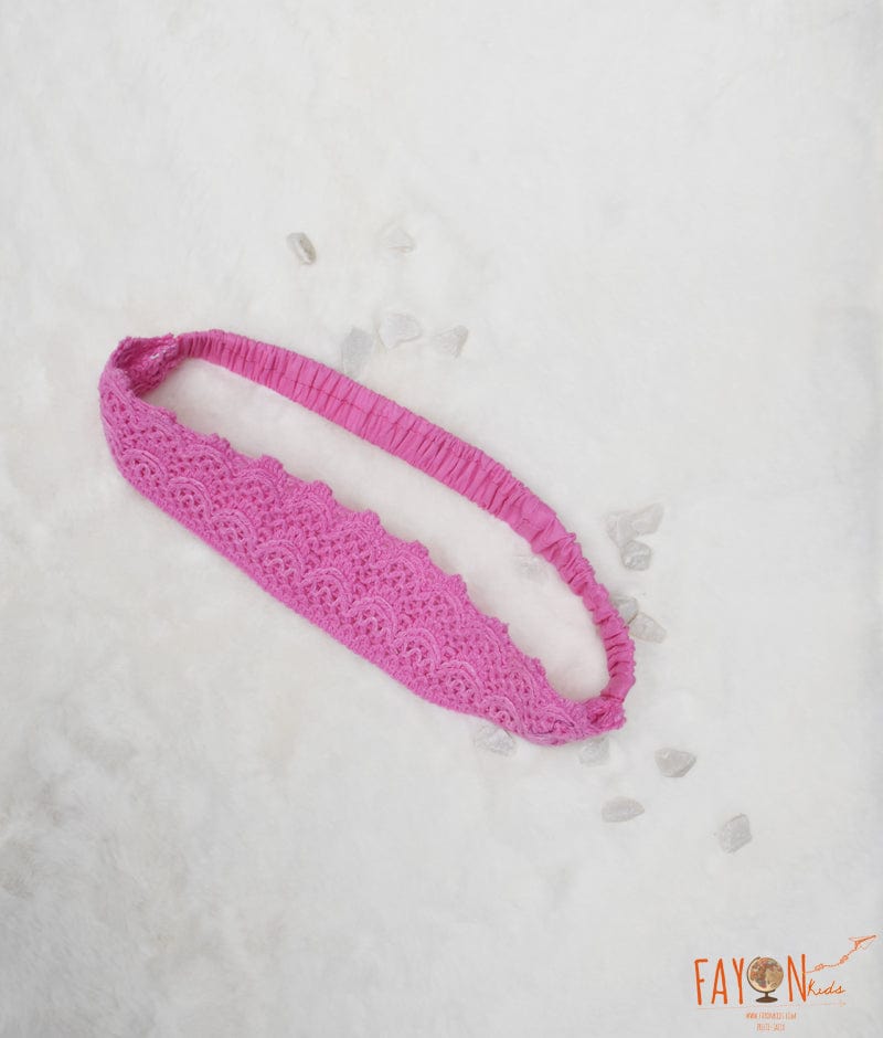Manufactured by FAYON KIDS (Noida, U.P) Pink Crochet Lace Hairband