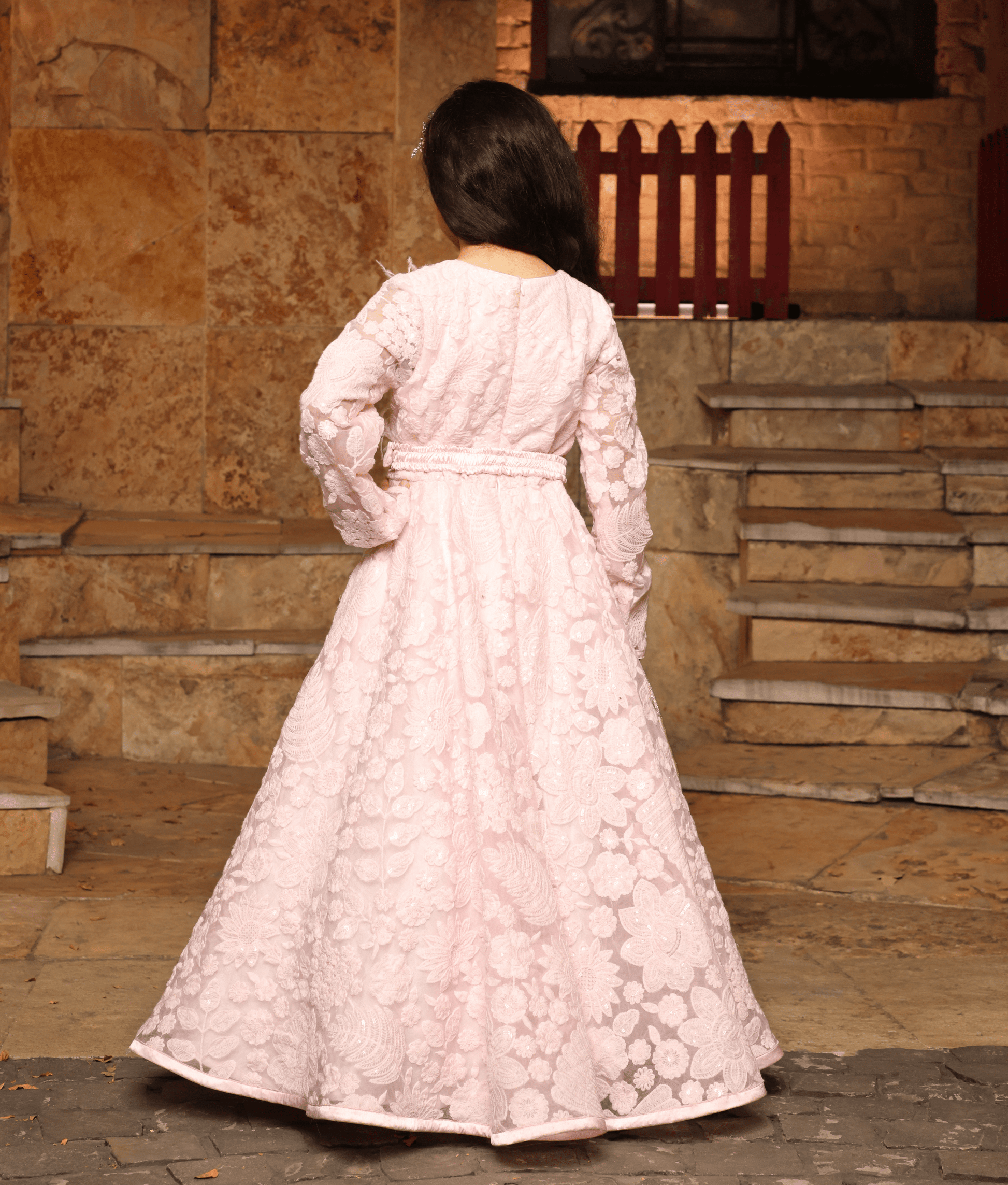 Manufactured by FAYON KIDS (Noida, U.P) Pink Floral Anarkali