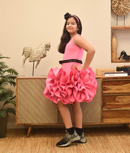 Manufactured by FAYON KIDS (Noida, U.P) Pink Lycra Dress