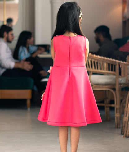 Manufactured by FAYON KIDS (Noida, U.P) Pink Neoprene Dress