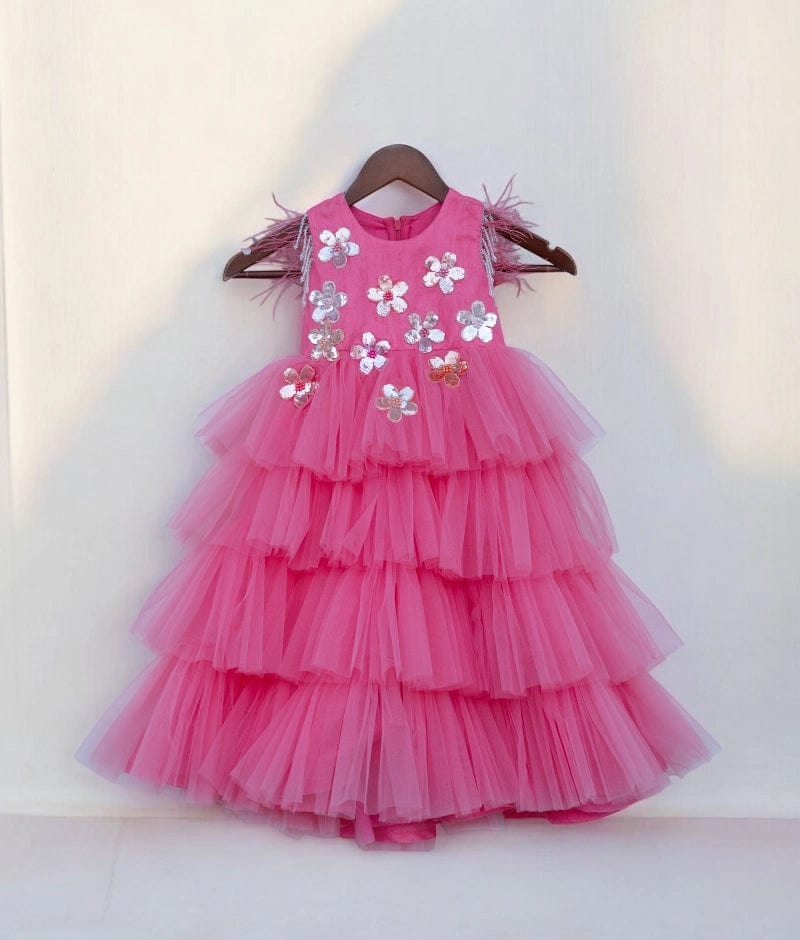 Pink Net Gown