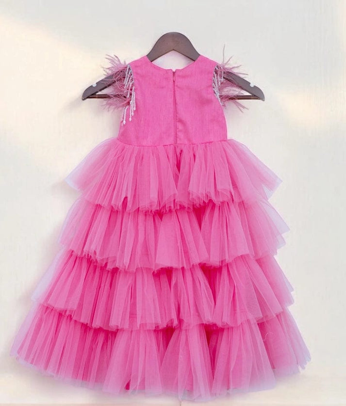 Pink Net Gown
