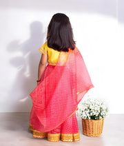 Manufactured by FAYON KIDS (Noida, U.P) Pink Organza Lehenga Choli Set