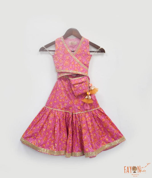 Manufactured by FAYON KIDS (Noida, U.P) Pink Print Top and Sharara