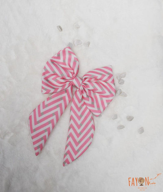 Manufactured by FAYON KIDS (Noida, U.P) Pink Printed Bow Clip