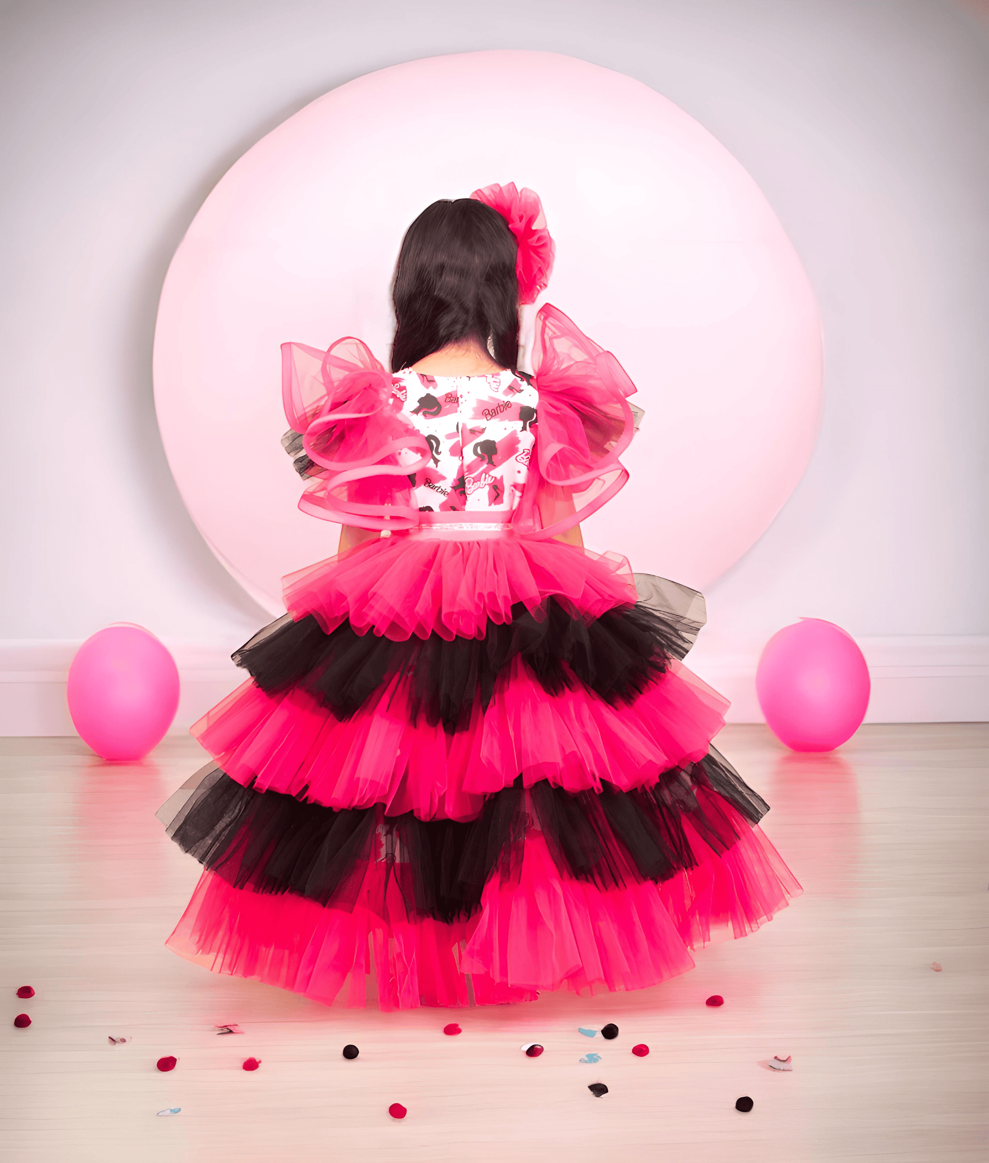 Manufactured by FAYON KIDS (Noida, U.P) Pink Printed Dress for Girls
