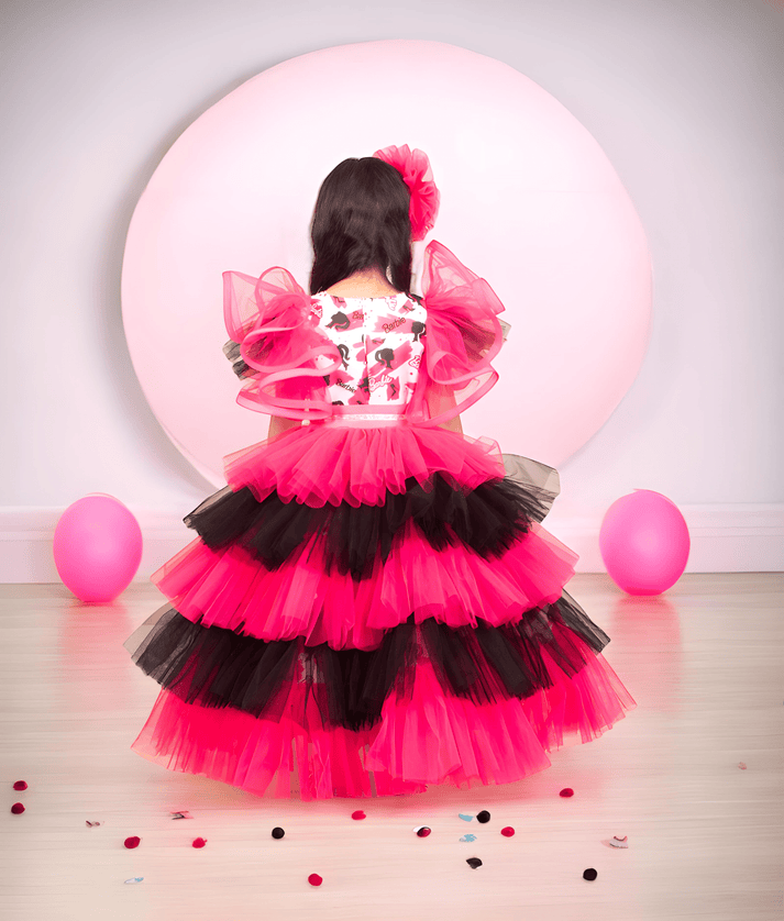 Manufactured by FAYON KIDS (Noida, U.P) Pink Printed Dress for Girls