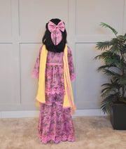 Pink Printed Kurti Sharara
