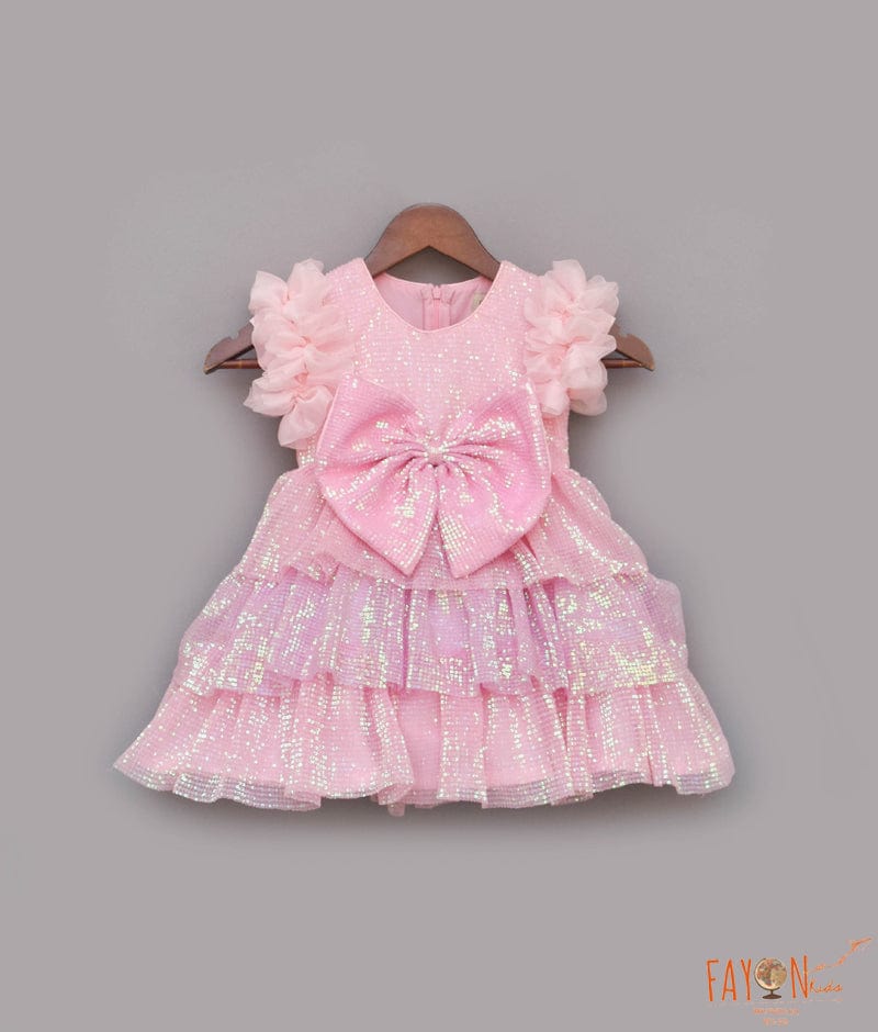 Manufactured by FAYON KIDS (Noida, U.P) Pink Sequence Frock