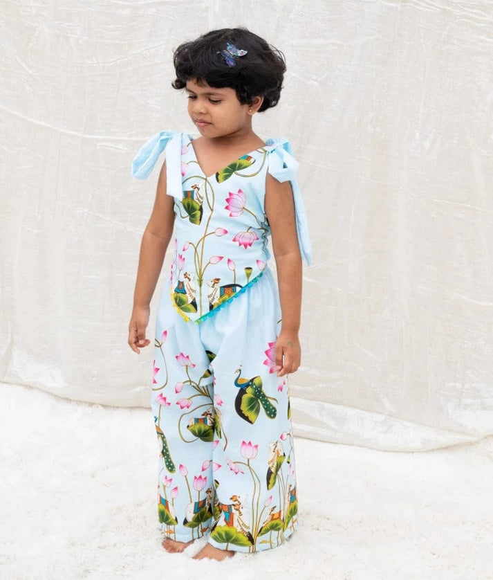 Manufactured by FAYON KIDS (Noida, U.P) Printed Crop Top with Plazo