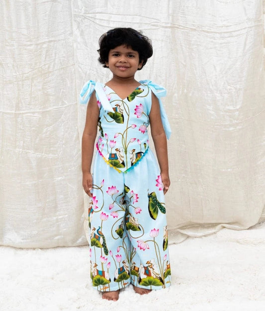 Manufactured by FAYON KIDS (Noida, U.P) Printed Crop Top with Plazo