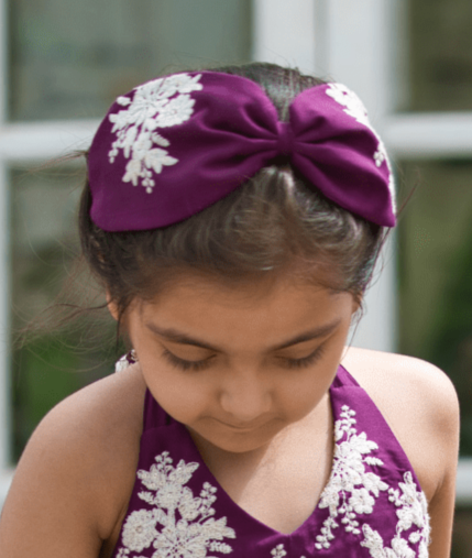 Manufactured by FAYON KIDS (Noida, U.P) Purple Embroidery Hairband