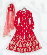 Manufactured by FAYON KIDS (Noida, U.P) Radiant Red Gota Anarkali