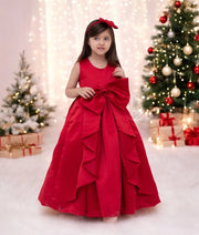 Manufactured by FAYON KIDS (Noida, U.P) Red Satin Gown