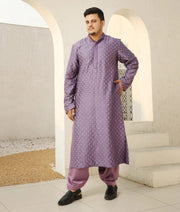 Manufactured by FAYON KIDS (Noida, U.P) Regal Purple Embroidered Kurta Set