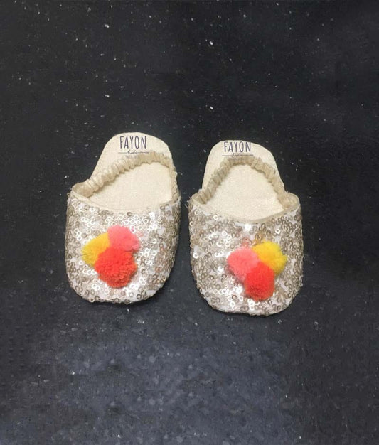 Manufactured by FAYON KIDS (Noida, U.P) Sequined Open Bootie