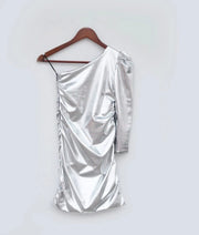 Silver One Shoulder Dress
